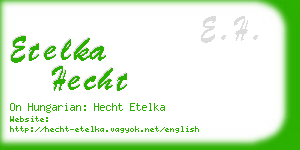 etelka hecht business card